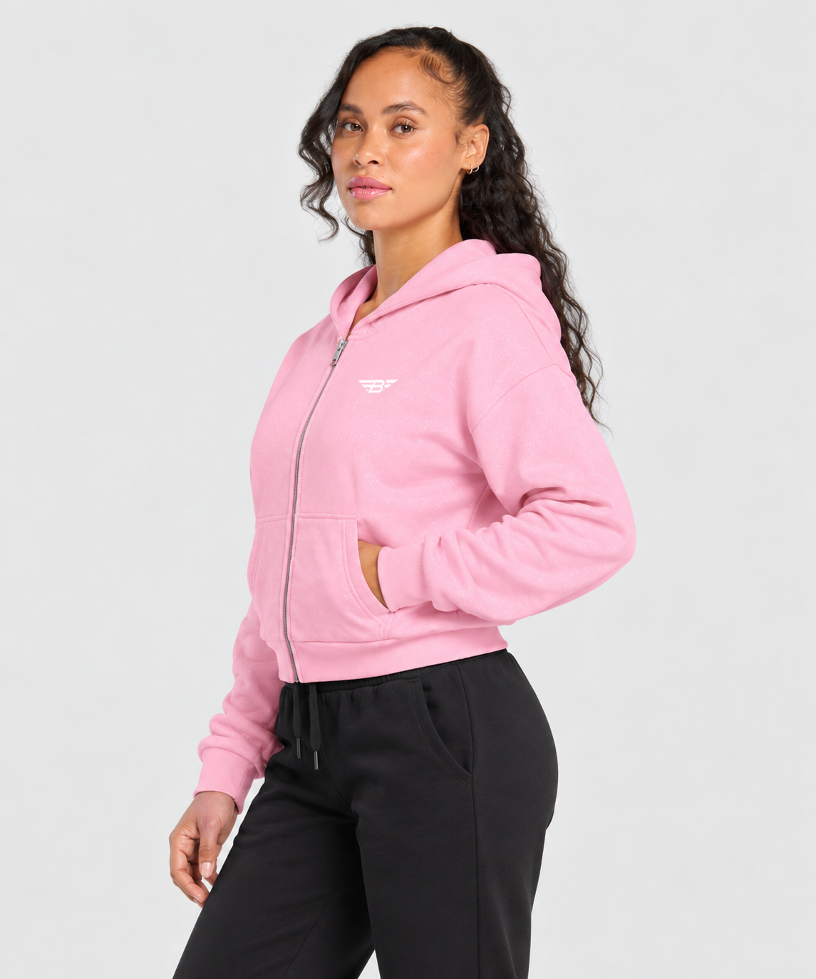 Women's Sparkles Fleece Full Zip Hoodie