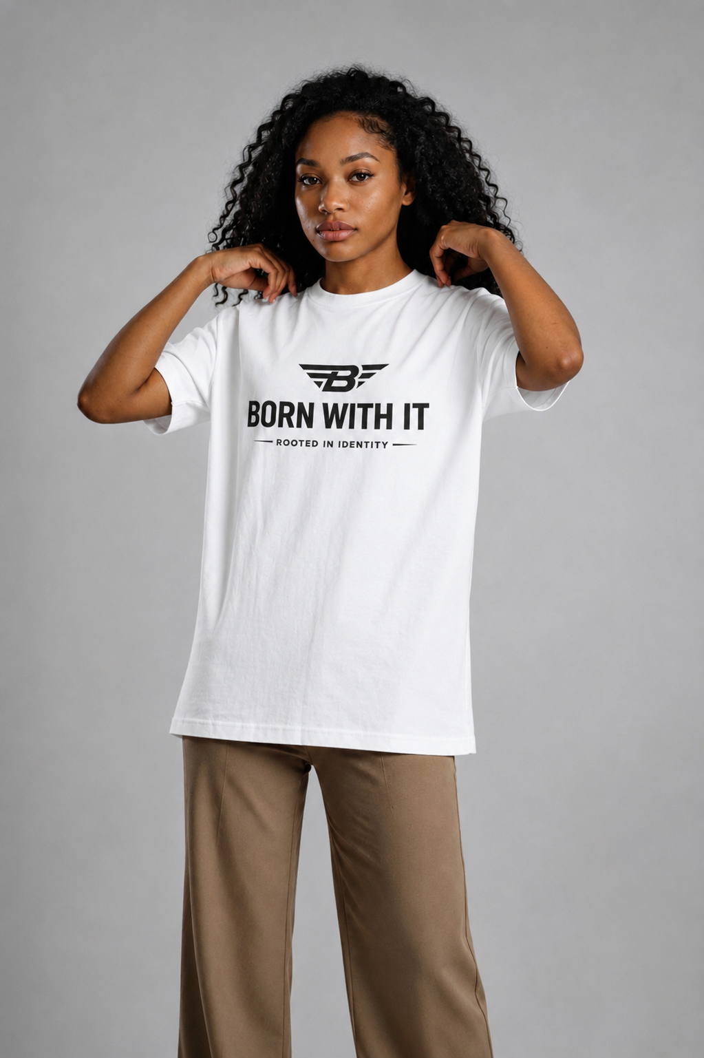 BORN WITH IT™ PURE COTTON T-SHIRT [White]