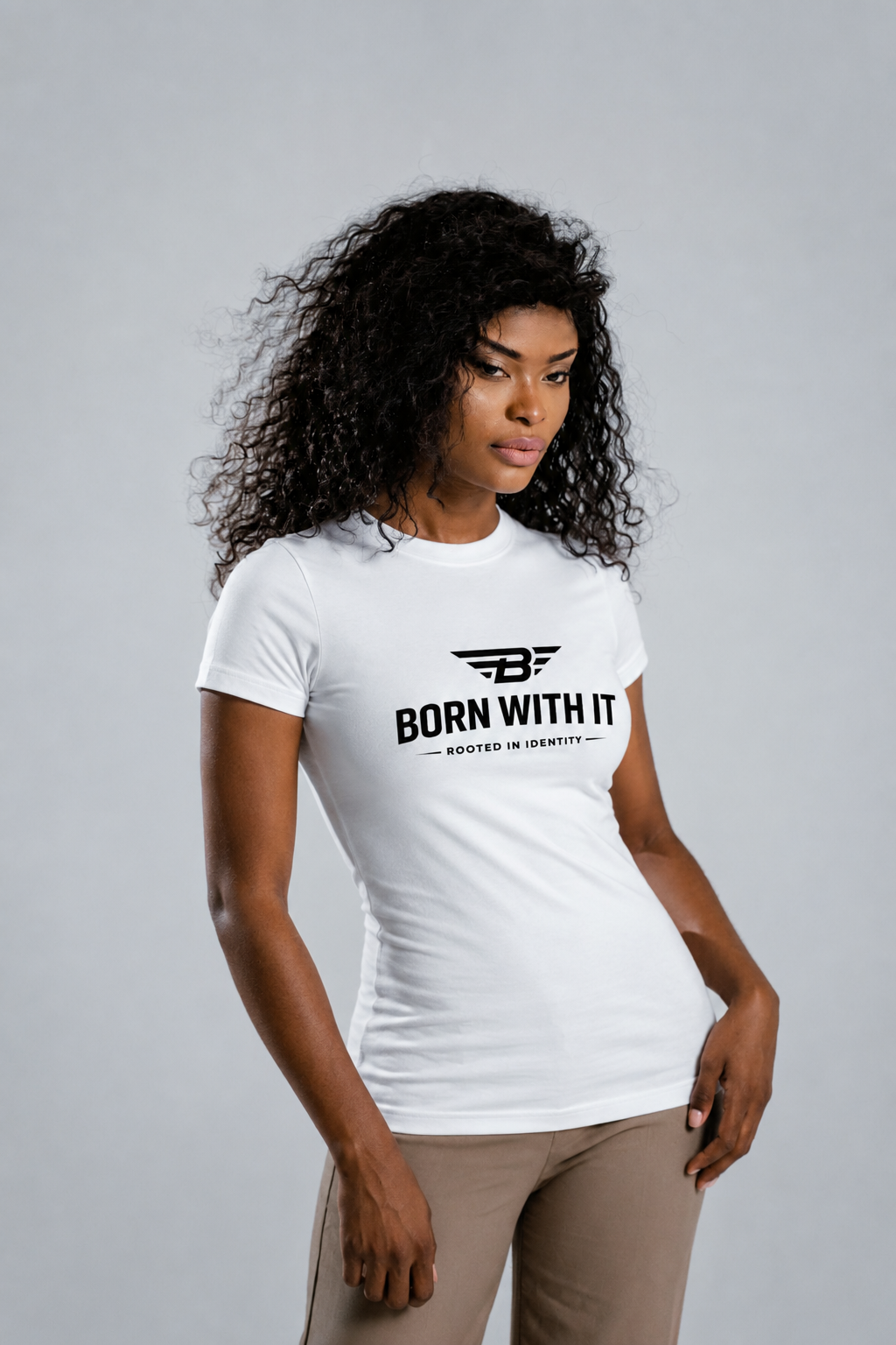 BORN WITH IT™ BODYCON T-SHIRT WEAR YOUR TRUTH.