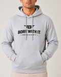 BORN WITH IT™ LIGHT GREY RELAXED FIT HOODIE