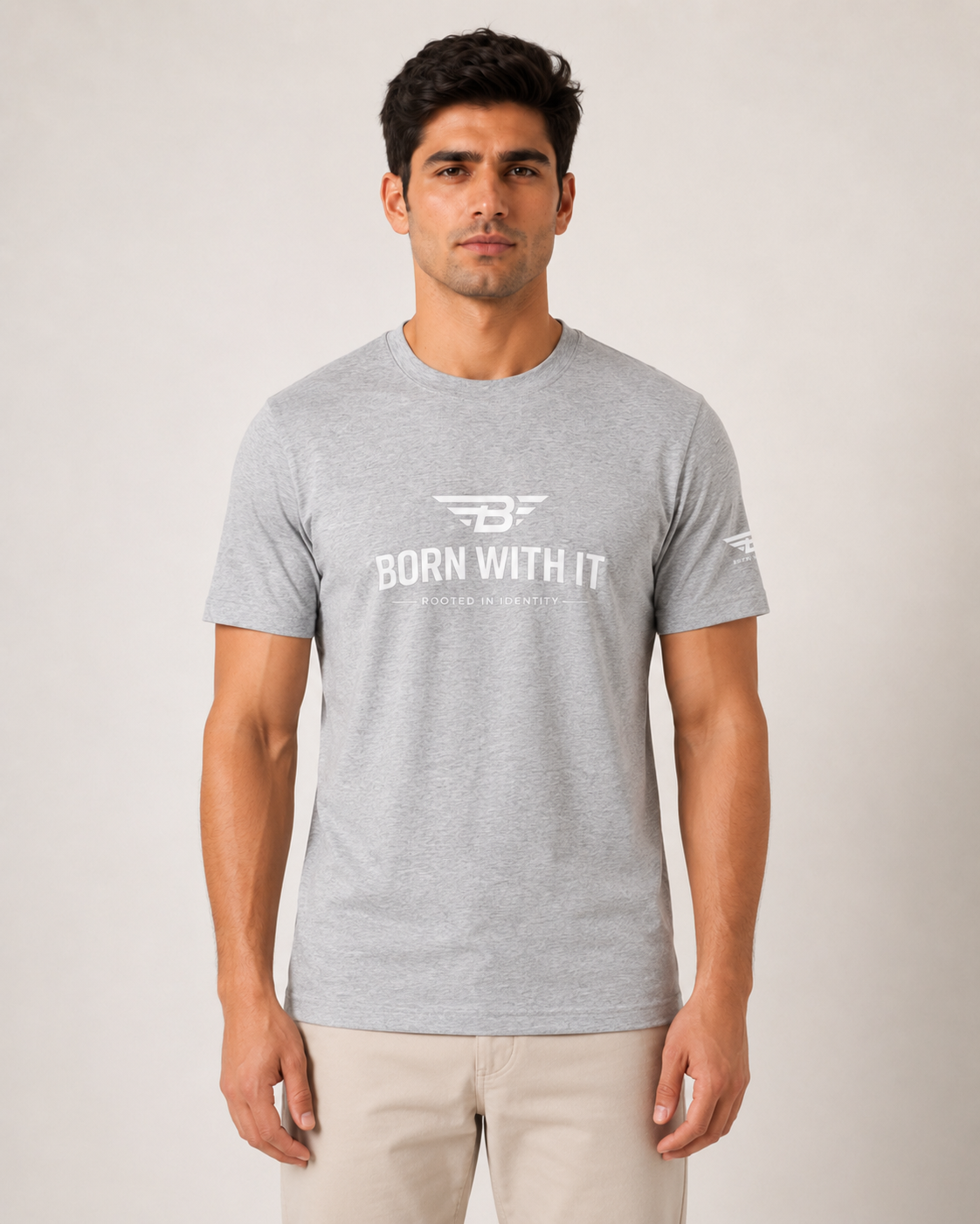 BORN WITH IT™ CLASSIC CREW NECK COTTON T-SHIRT