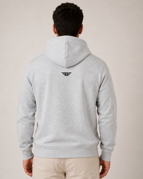 BORN WITH IT™ LIGHT GREY RELAXED FIT HOODIE