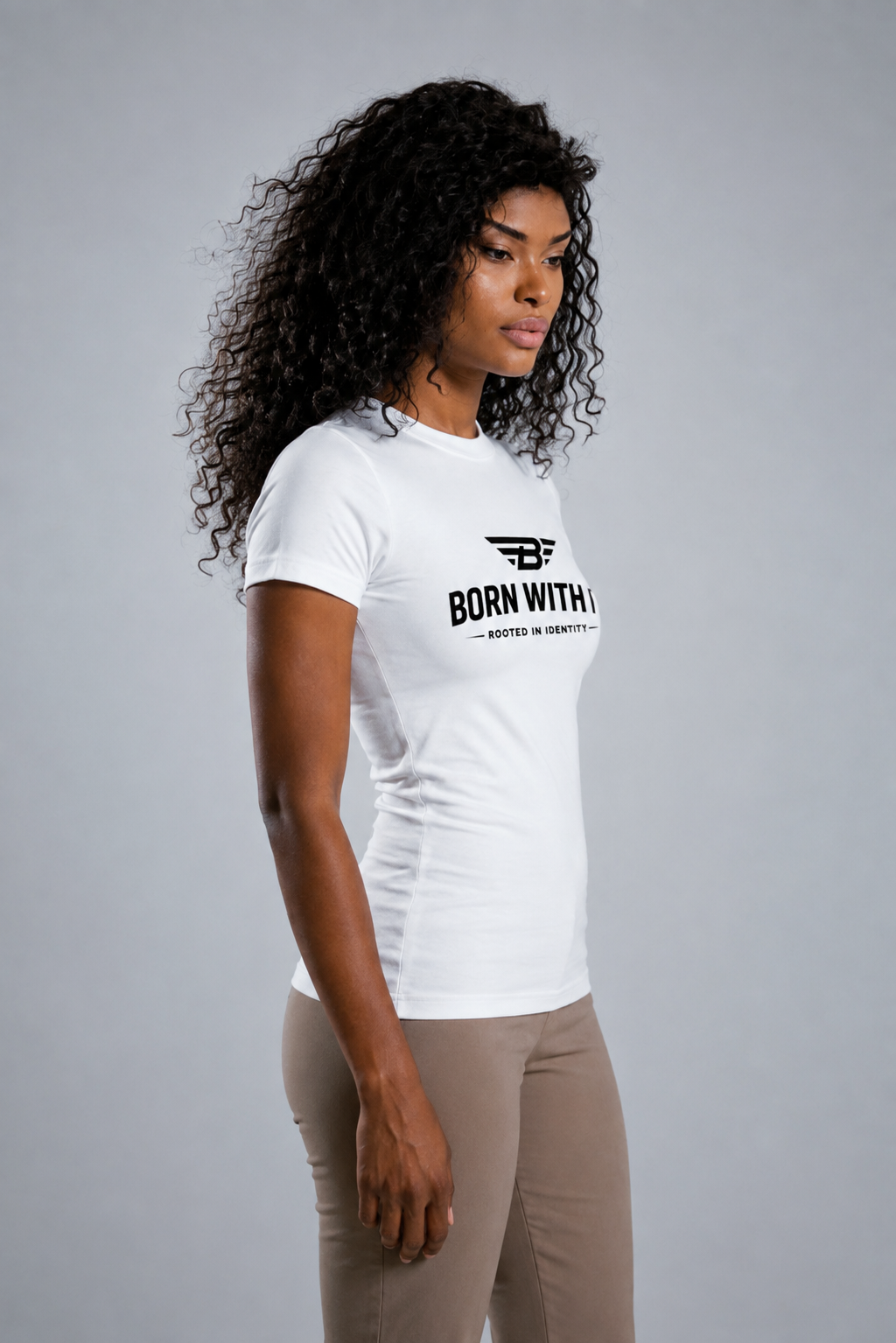 BORN WITH IT™ BODYCON T-SHIRT WEAR YOUR TRUTH.