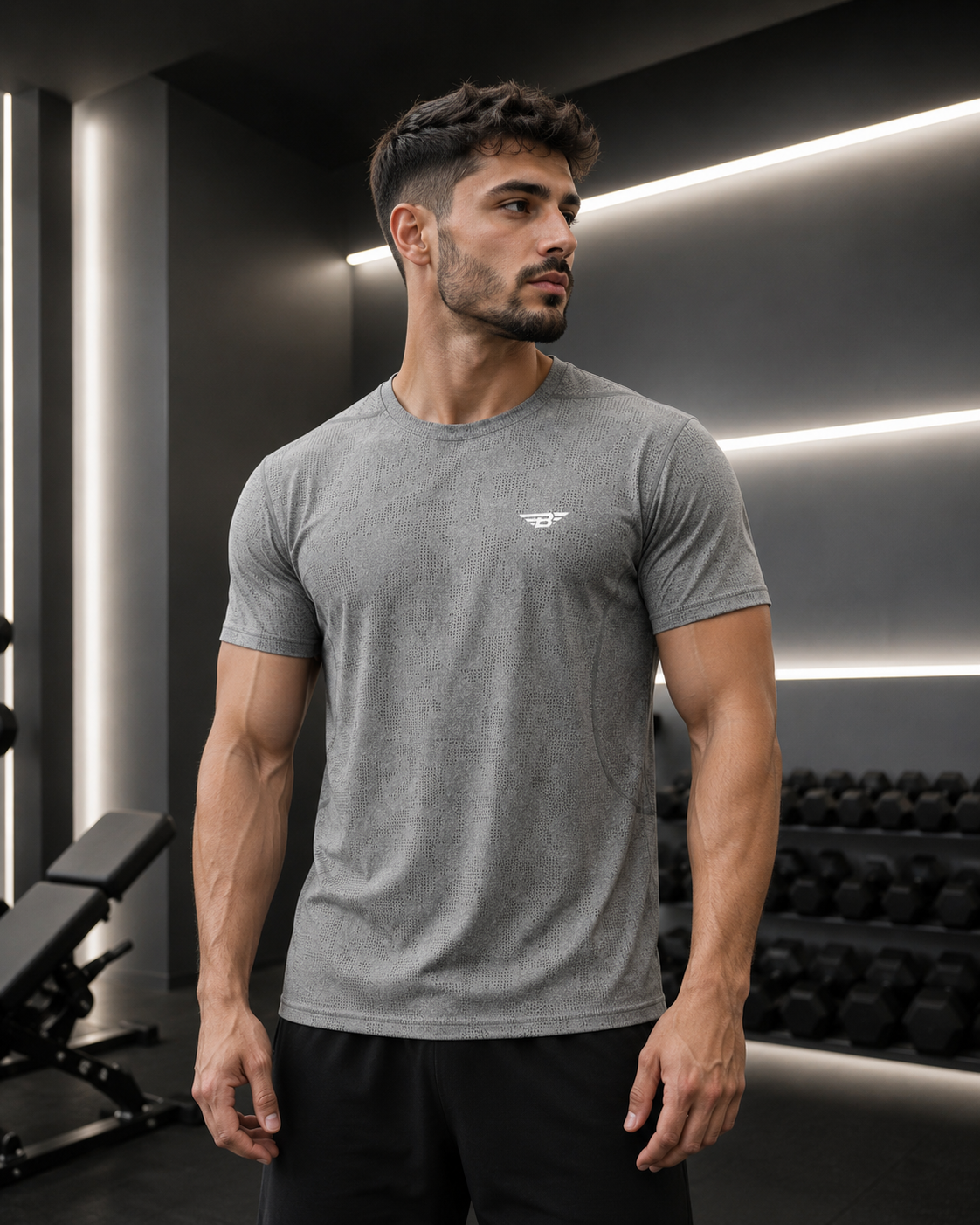 Men's Jacquard Slim Mesh T-Shirt