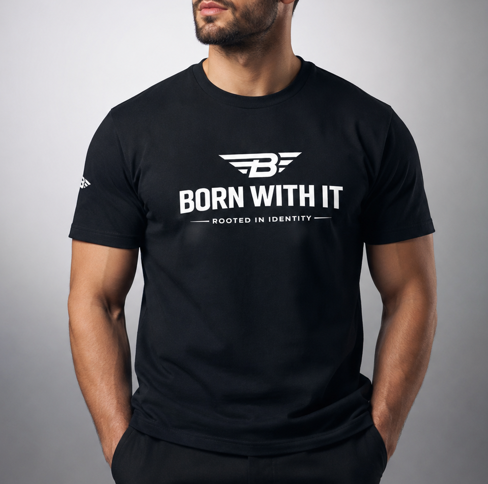 CLASSIC CREW NECK COTTON T-SHIRT| Born With It Design